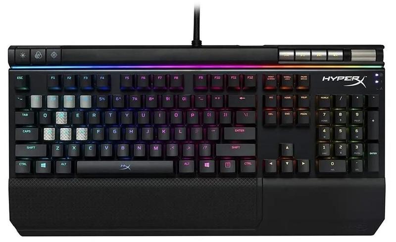 Imagem de Teclado Gaming Kingston Hyperx Alloy Elite RGB HX-KB2BL2-US com Fio - Preto (Ingles)