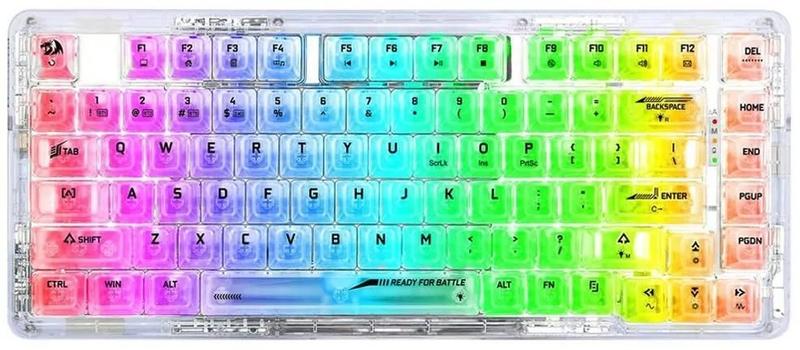 Imagem de Teclado Gaming Redragon Elf Pro K649CT-RGB (Ingles - 3 Modos) Switch Crystal