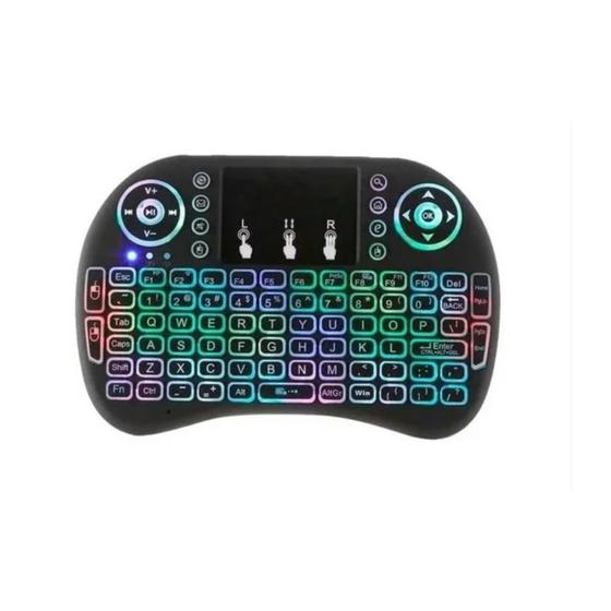 Imagem de Teclado iluminado sem fio Touchpad Smart TV PC Xbox