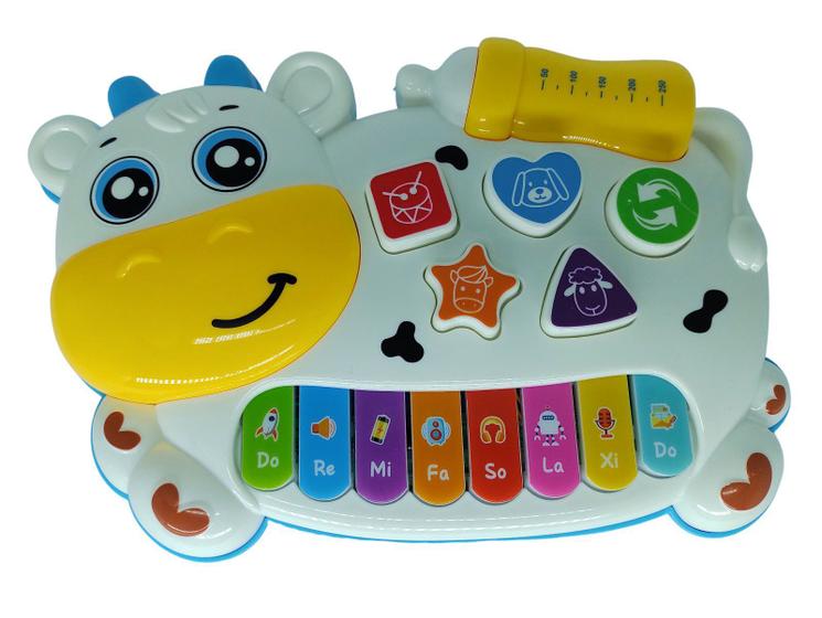 Imagem de Teclado Infantil Bebe Musical Sons Animais e Luzes Reforçado