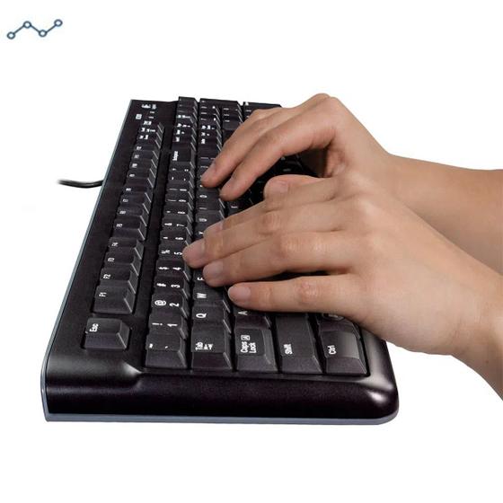 Imagem de Teclado logitech k120  com fio usb preto
