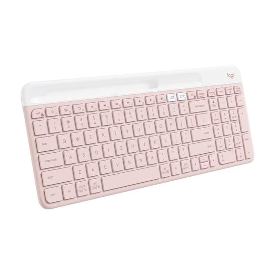 Imagem de Teclado Logitech K585 Slim Wireless - Rose - Multidispositivo