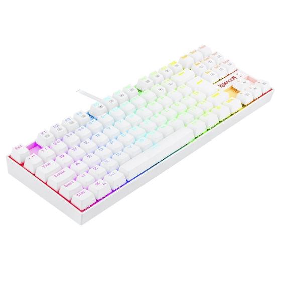 Imagem de Teclado Magnético Gamer Redragon Kumara Pro, RGB, Switch Magnético Brown, ABNT2, White, K552W-RGB