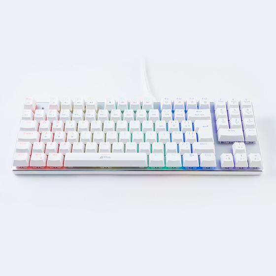 Imagem de Teclado Mecânico A+ Plus Tech Barak White, RGB, Switch Brow