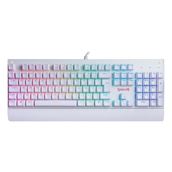 Imagem de Teclado Mecânico Branco Gamer Redragon Kala K557W-RGB Brown