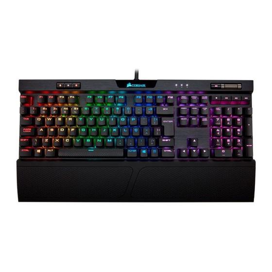 Imagem de Teclado Mecanico Corsair K70 RGB MK.2 Switch Cherry MX Blue, CH-9109011-BR