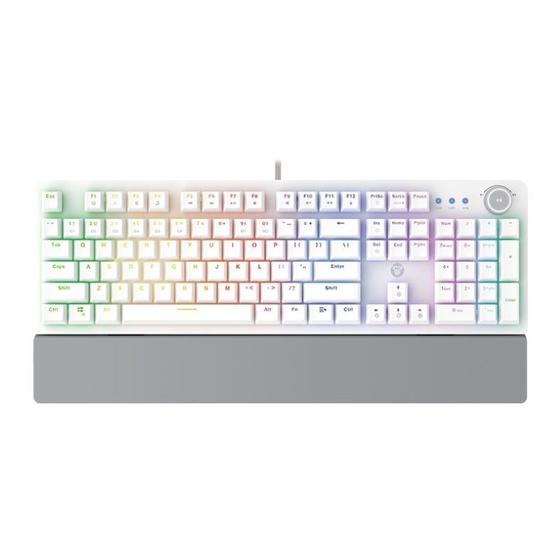 Imagem de Teclado Mecanico Fantech Maxpower MK853 V2, RGB, Switch Azul, Branco, MK853V2-WE-BE