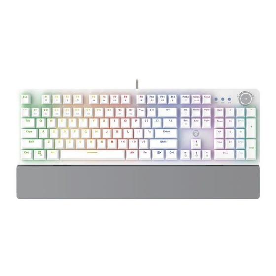 Imagem de Teclado Mecanico Fantech Maxpower MK853 V2, RGB, Switch Vermelho, Branco, MK853V2-WE-RD