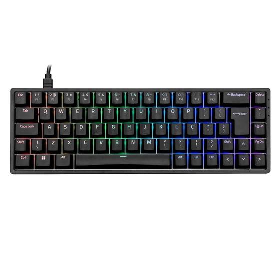 Teclado Mecânico Gamer Akko 3068S, RGB, Switch Blue, Layout 65%, Anti-Ghosting, ABNT2, Preto Menor preço em Teclado Mecânico Gamer Akko 3068S, RGB, Switch Blue, Layout 65%, Anti-Ghosting, ABNT2, Preto