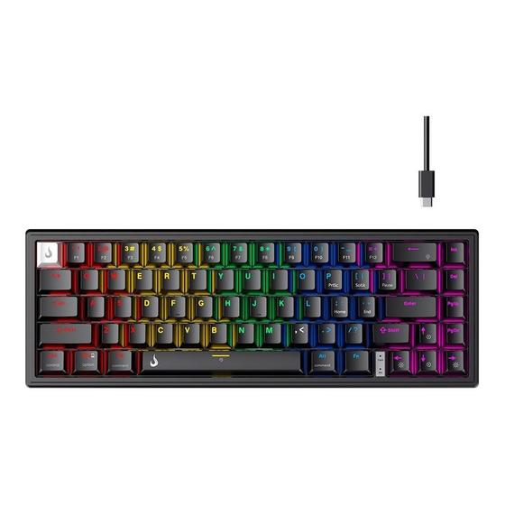 Imagem de Teclado Mecânico Gamer Alumínio Rise Mode GM1 Pro Black RGB Switch Outemu Blue - RM-TCM-GM1P-BBLUE