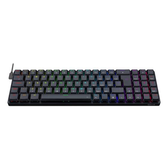 Imagem de Teclado Mecanico Gamer Ashe Rgb Preto Switch Marrom Abnt2