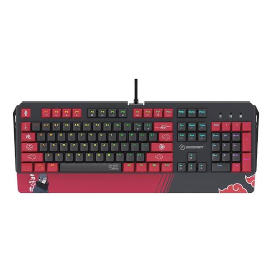 Imagem de Teclado Mecânico Gamer Checkpoint KX-500, RGB, Switch Red, Anti-Ghosting, Akatsuki Full Naruto - NA-KB-1002