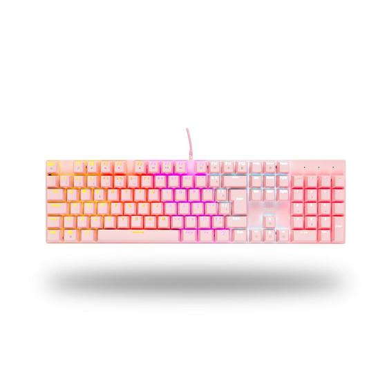 Imagem de Teclado Mecânico Gamer Dazz Orion Essential RGB ABNT2 Rosa - 62000132