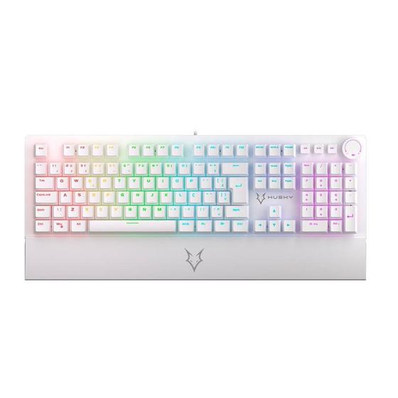 Imagem de Teclado Mecânico Gamer Husky Anchorage Full Size, Branco, ABNT2, RGB, Switch Gateron EF Red - HTG200BRVR