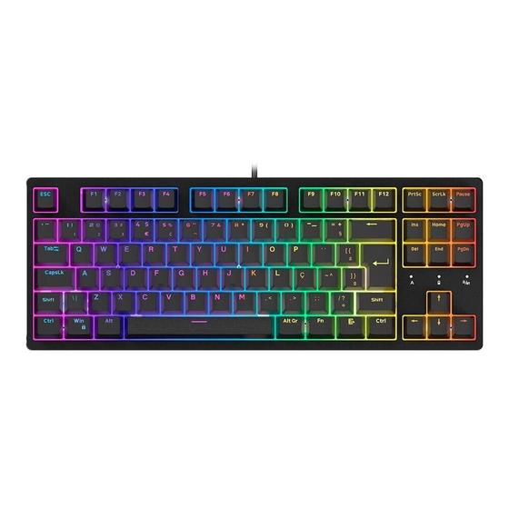 Teclado Mecânico Gamer Husky Sled, TKL, Preto, ABNT2, RGB, Switch Gateron G Pro Red - HTG500PTVR Menor preço em Teclado Mecânico Gamer Husky Sled, TKL, Preto, ABNT2, RGB, Switch Gateron G Pro Red - HTG500PTVR