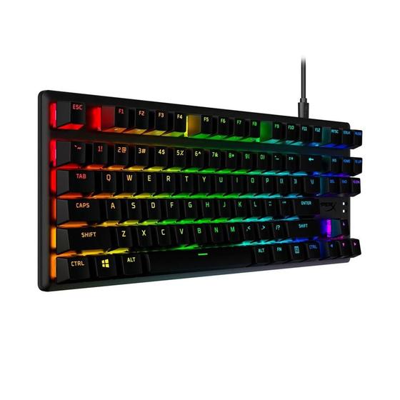 Imagem de Teclado Mecânico Gamer HyperX Alloy Origins Core PBT, RGB, Switch Red, 100% anti-ghosting e N-key rollover - 639N7AAAC4