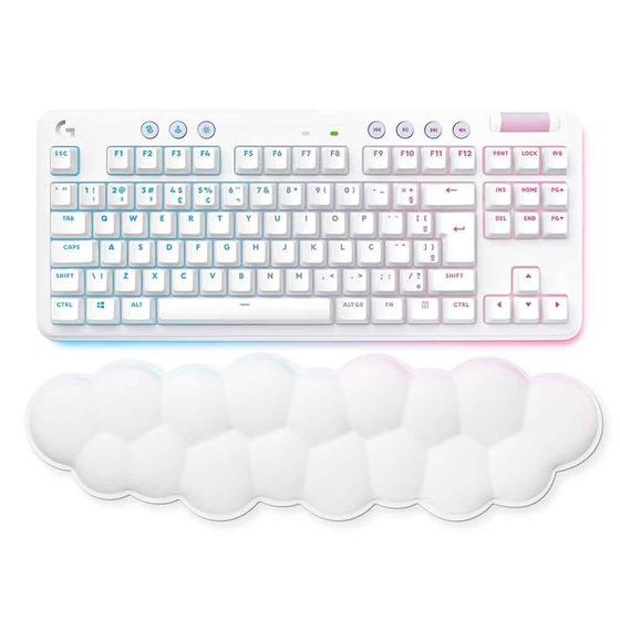 Imagem de Teclado mecanico gamer logitech g g715 linear s/ fio branco -  920-010706