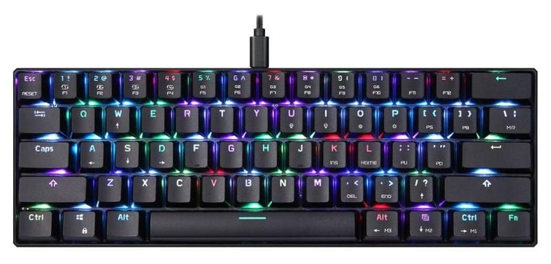 Imagem de Teclado Mecânico Gamer Motospeed Ck61 Preto Switch Azul Rgb