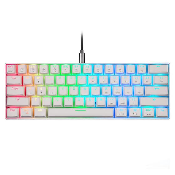 Teclado Mecânico Gamer Motospeed CK61 RGB, Switch Outemu Blue, Branco - FMSTC0115BRO Menor preço em Teclado Mecânico Gamer Motospeed CK61 RGB, Switch Outemu Blue, Branco - FMSTC0115BRO