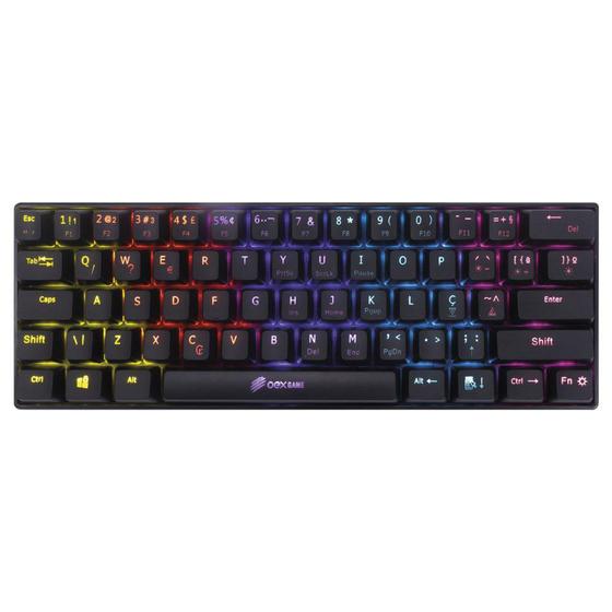 Imagem de Teclado Mecânico Gamer OEX Ziggy TC607 Preto Switch Red ABNT