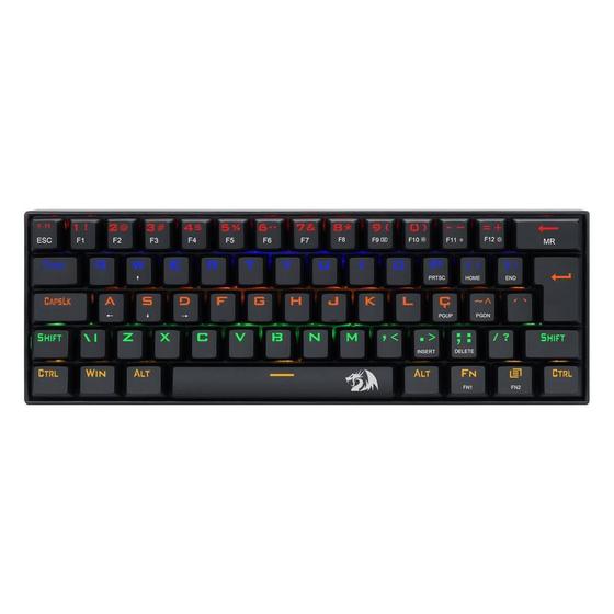 Imagem de Teclado Mecanico Gamer Radragon Lakshmi Rainbow K606R Preto