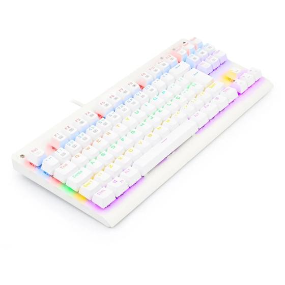 Imagem de Teclado Mecânico Gamer Redragon Dark Avenger Lunar K568 RGB Switch Red ABNT2 White