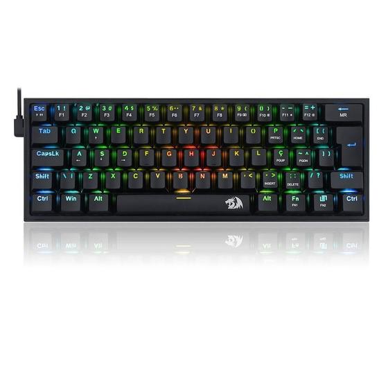 Imagem de Teclado Mecânico Gamer Redragon Fizz Preto Rgb Switch