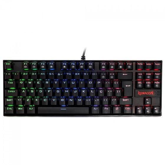 Imagem de Teclado Mecanico Gamer Redragon Kumara RGB Preto SWITCH Blue ABNT2 K552RGB-1