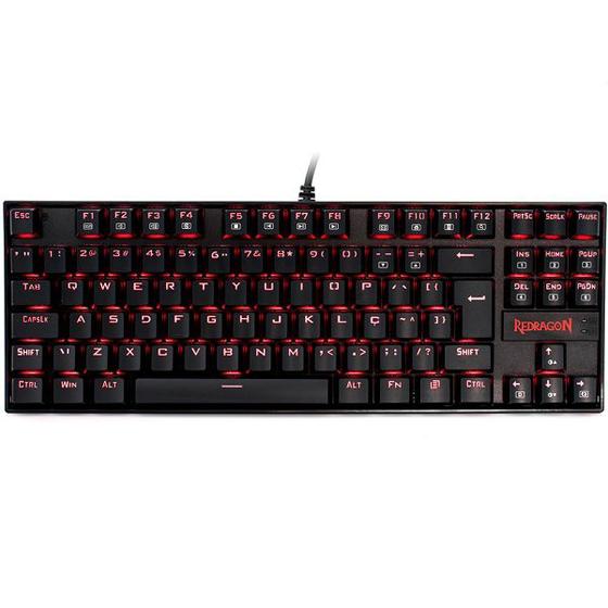 Imagem de Teclado Mecanico Gamer Redragon Kumara Single Color SWITCH RED K552-2