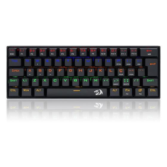 Teclado Mecânico Gamer Redragon Lakshmi, Rainbow Brown, Switch, ABNT2, Preto - K606R (PT-BROWN) Menor preço em Teclado Mecânico Gamer Redragon Lakshmi, Rainbow Brown, Switch, ABNT2, Preto - K606R (PT-BROWN)