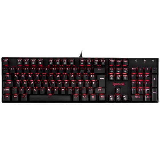 Teclado Mecânico Gamer Redragon Mitra, LED Vermelho, Switch Outemu Red, ABNT2 - K551-1 Menor preço em Teclado Mecânico Gamer Redragon Mitra, LED Vermelho, Switch Outemu Red, ABNT2 - K551-1