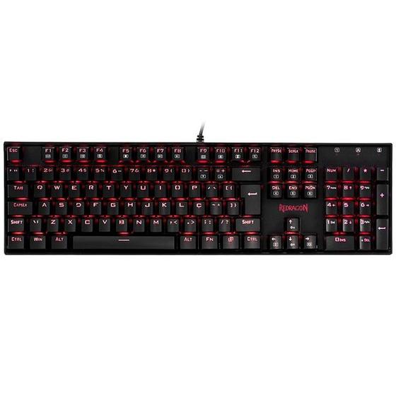 Imagem de Teclado Mecanico Gamer Redragon Mitra Preto SWITCH Blue K551-1