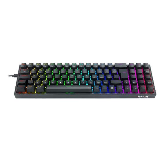 Imagem de Teclado Mecanico Gamer Redragon Pollux RGB, Preto, SWITCH Red, Layout 75%, ABNT2 - K628-RGB-B (PT-RED)