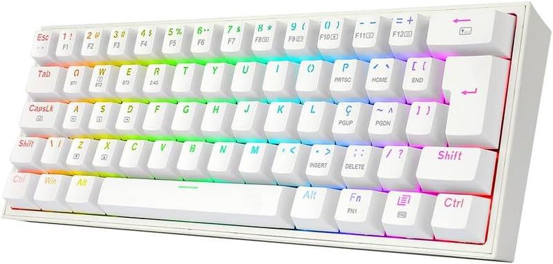 Imagem de Teclado Mecanico Gamer Redragon Pro -RGB Branco - K616-RGB-W