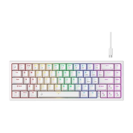 Imagem de Teclado Mecânico Gamer Rise Mode GM1 Pro White, ARGB, Mini (65%), Switch Outemu Red, USB-C - RM-TCM-GM1P-WRED