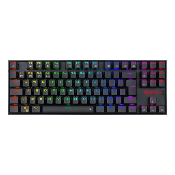 Imagem de Teclado Mecânico Gamer sem fio Redragon Kumara Pro - ABNT2 - Switch Vermelho - K552RGB-BRS-B-RED