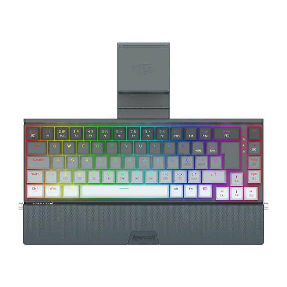 Imagem de Teclado Mecanico Gamer Shaco Preto e Cinza RGB Redragon