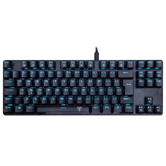 Imagem de Teclado Mecânico Gamer T-Dagger Bora, LED, Switch Outemu MK2 Blue, ABNT2 - T-TGK313-BLUE