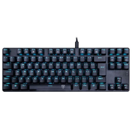 Imagem de Teclado Mecânico Gamer T-Dagger Bora, LED, Switch Outemu MK2 Blue, ABNT2 - T-TGK313-BLUE