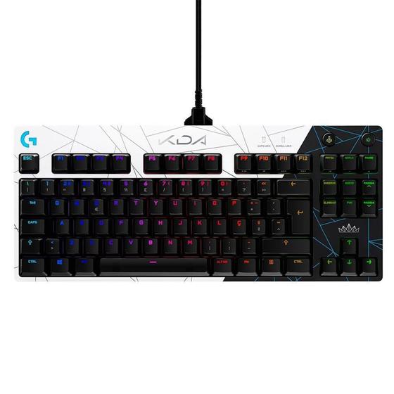 Imagem de Teclado Mecânico Logitech G PRO KDA Layout US RGB TKL Cabo Destacável GX Brown Tactile, LOL