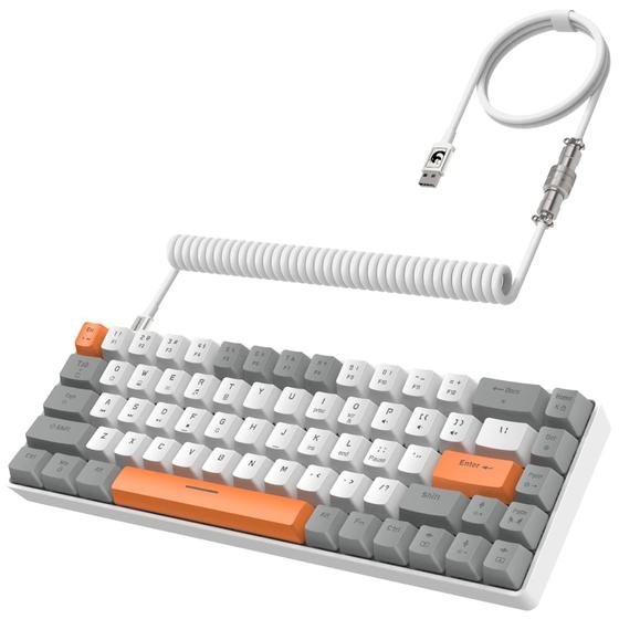 Imagem de Teclado Mecânico para Games ZIYOU LANG RK-T8 com Fio RGB - 65%