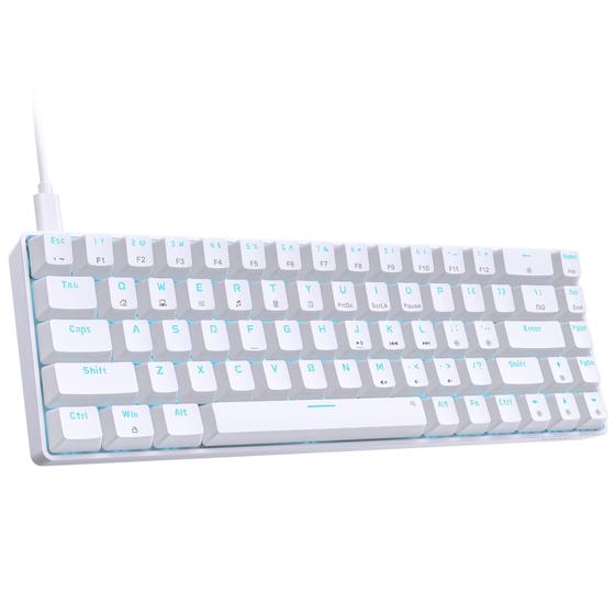 Imagem de Teclado mecânico para jogos DIERYA T68SE 60% com interruptores vermelhos