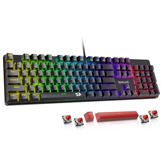 Imagem de Teclado mecânico para jogos Redragon K671 RGB retroiluminado