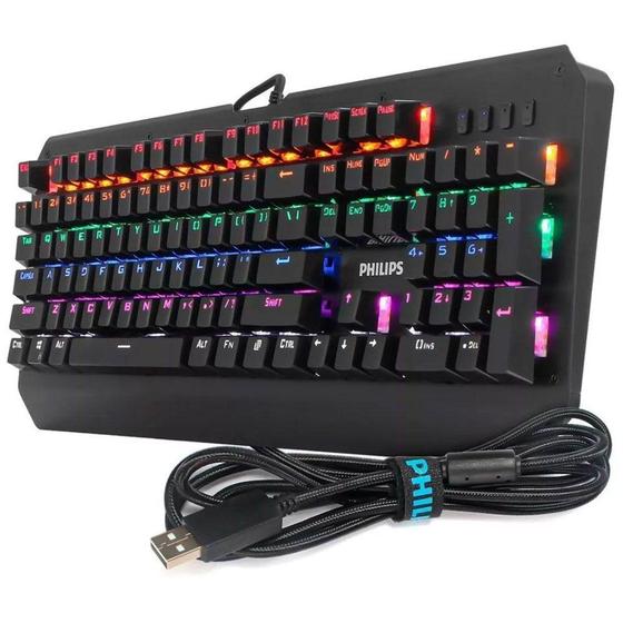 Imagem de Teclado Mecanico Philips Spk8413 Gamer Switch Blue