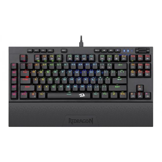 Teclado mecânico Redragon Broadsword Pro K588RGB-PRO, switch óptico red ...