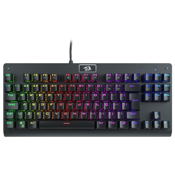 Imagem de Teclado Mecânico Redragon Dark Avenger TKL, RGB, Switch Brown, ABNT2, USB, Preto