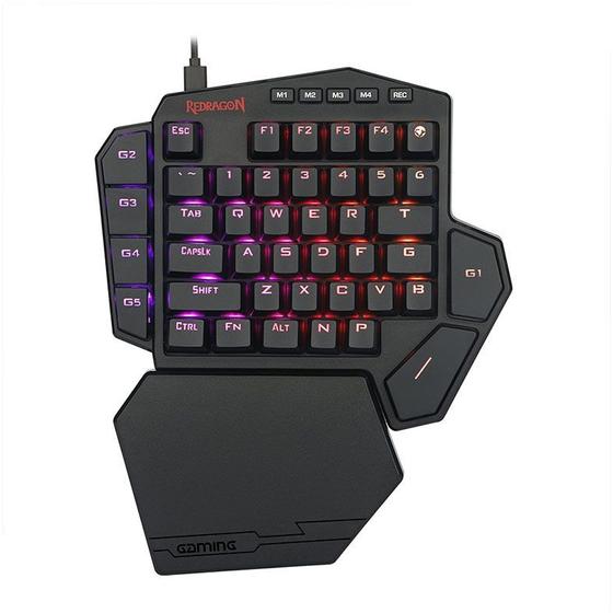 Imagem de Teclado mecanico Redragon Diti one hand RGB, K585RGB