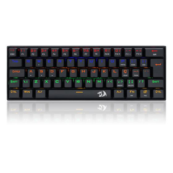 Imagem de Teclado Mecânico Redragon Lakshmi Rainbow Switch Azul K606R