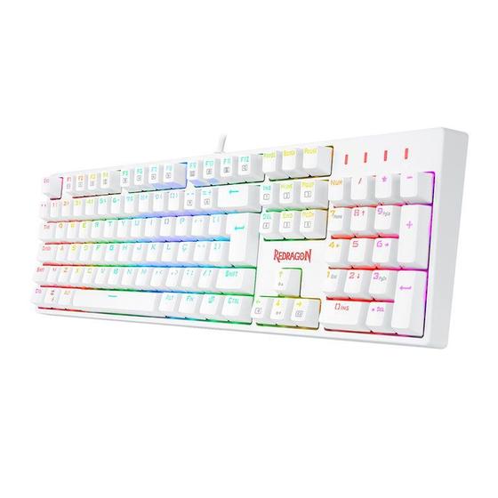 Imagem de Teclado Mecânico Redragon Surara PRO RGB, Branco, Switch Re