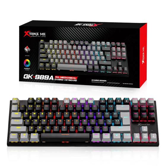 Imagem de Teclado Mecânico RGB GK-989B Switch Red ANSI
